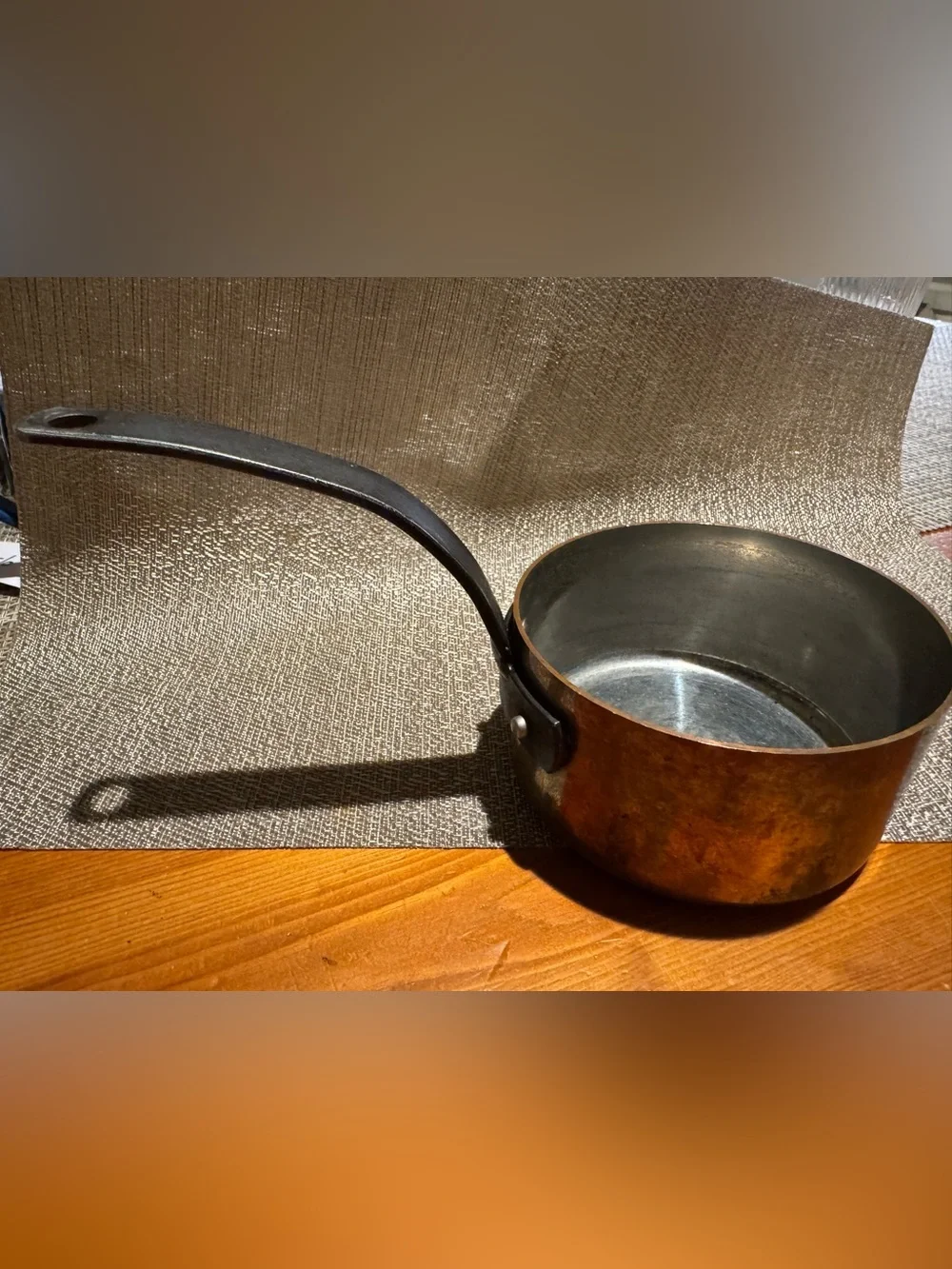 Copper Saucepan with Black Handle - Classic Home Kitchen,1lb-12oz, used, 2 avail